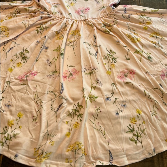 Dot Dot Smile apricot floral Cap sleeve twirl dress New - Picture 2 of 4